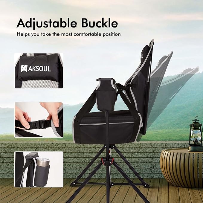 AKSOUL Hammock Camping Chair Swinging: Foldable & Portable Swing Chairs - Image 6