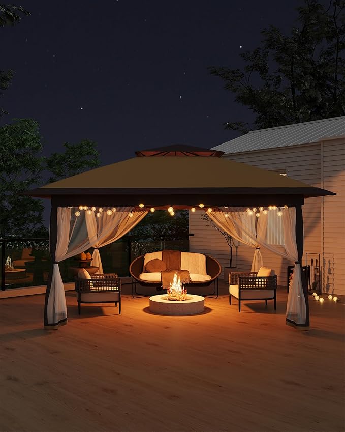Canopy Tent 13x13 ft, Pop Up Gazebo One-Push Setup - Image 2