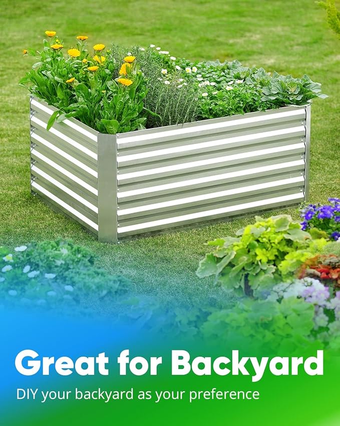Quictent Galvanized Raised Garden Bed 4x3x2ft Tall Garden Bed Extra Height - Image 6