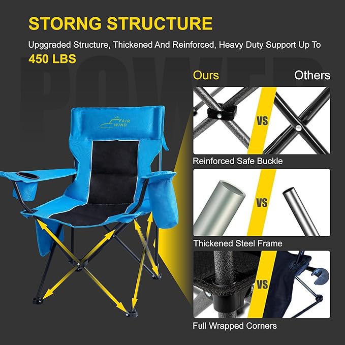 FAIR WIND Oversized Padded Camping Chair - Image 8