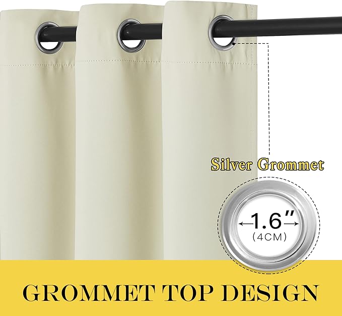 NICETOWN Blackout Bedroom Curtain 78 inches Length - Image 2
