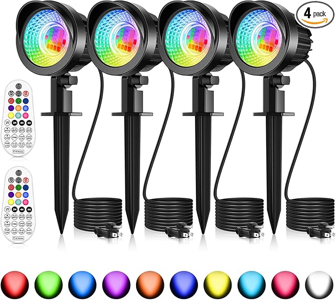 MEIKEE 15W RGB Color Changing Landscape Lighting 120V LED Landscape Lights by MEIKEE