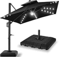 Best Choice Products 12x12ft LED Cantilever Patio Umbrella w/Base Included & by BestChoiceProducts