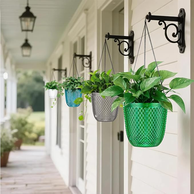 QCQHDU Self Watering Hanging Pots, 2 Pack 7.2 Inch Hanging Planters - Image 7
