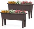 Giantex Raised Garden Beds Outdoor Set of 2, Self-Watering Planter Box by Giantex