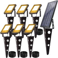 Solar Spotlights Outdoor Waterproof, Zeta 6-in-1 Spot Lights Metal Warm White by Sunlife