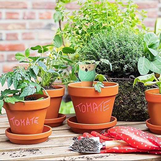 4 Pack Terracotta Watering Spikes, Vacation Self-Watering Planters Devices - Image 7