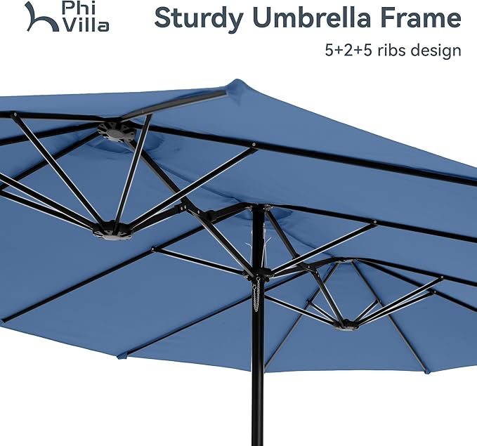 PHI VILLA 15ft Large Patio Umbrellas - Image 7