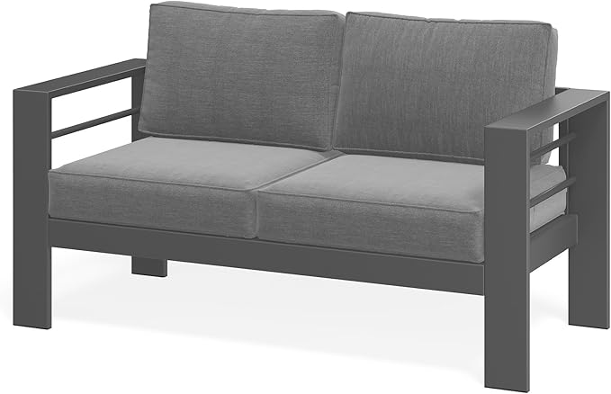 Wisteria Lane Patio Furniture Metal Loveseat, Metal Outdoor Chairs - Image 8