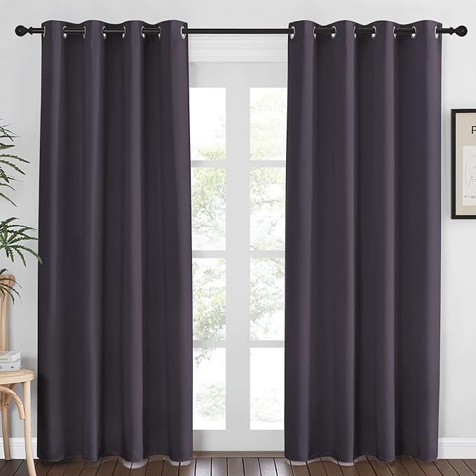 NICETOWN Blackout Curtains 84 Inch Length, Thermal Insulated Room Darkening by NICETOWN