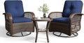 Aoxun 3 Pieces Patio Furniture Set, Patio Swivel Rocker Chairs Set of 2 by Aoxun