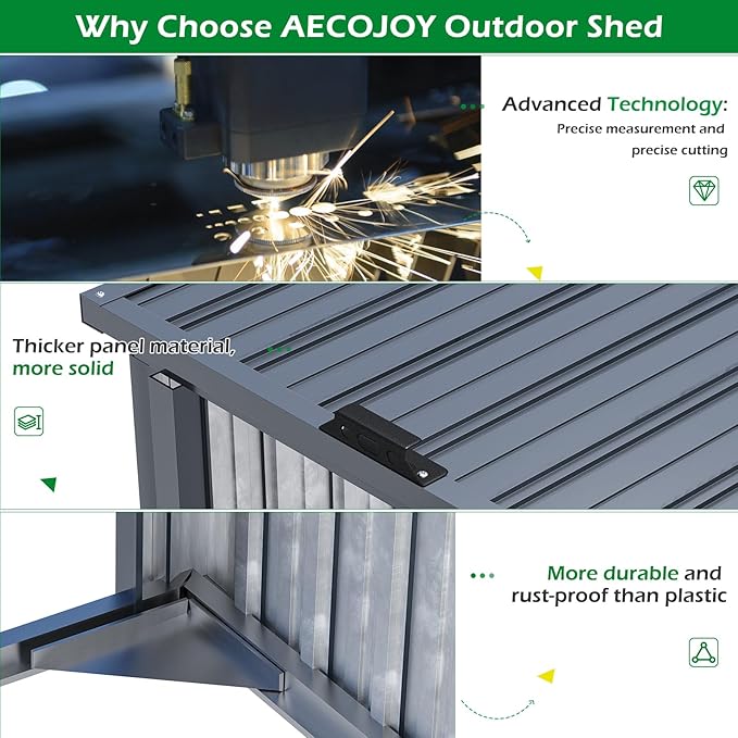 AECOJOY Outdoor Trash Can Storage Shed - Image 5