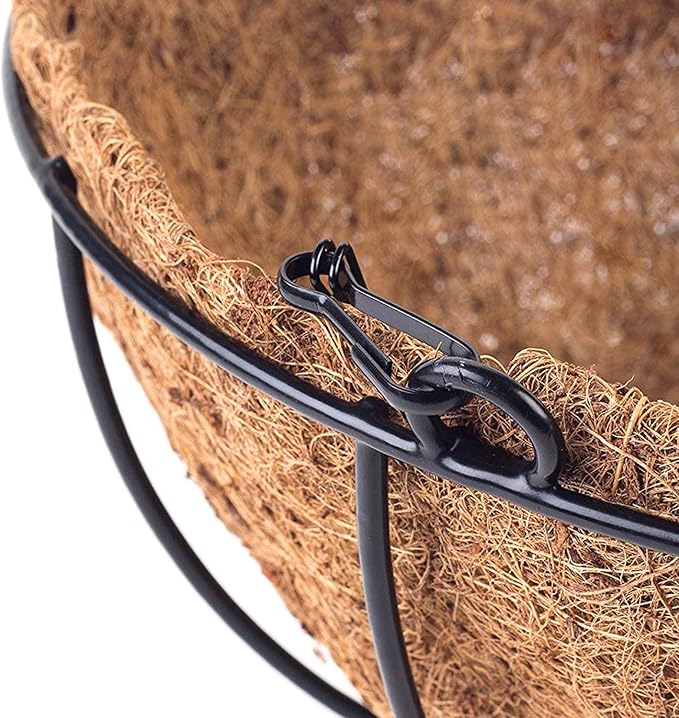 Tosnail 3 Pack 10" Metal Hanging Flower Pots Hanging Planters Plant Basket - Image 4