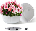 T4U 12 Inch Large Self Watering Plant Pots, Wide Self Watering Planter by T4U