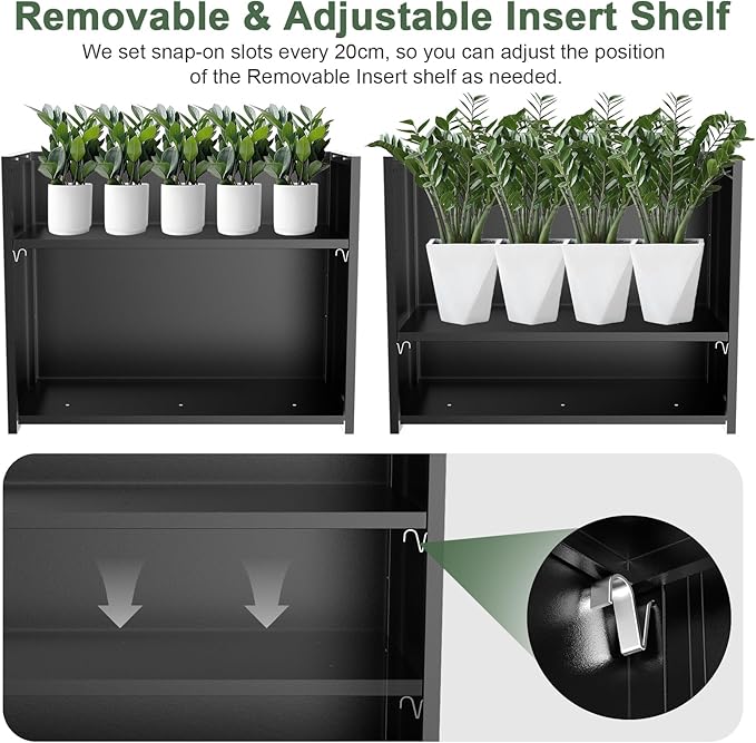 Tall Metal Planter Box for Outdoor Plants 36"L x 12"W x 26"H, Heavy Duty Steel - Image 4