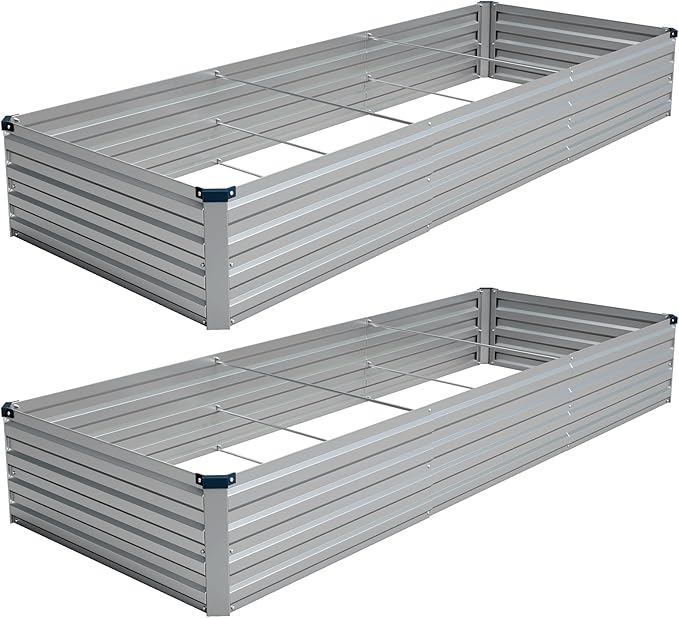 Vengarus 10x3x1FT Galvanized Raised Garden Bed Kit, Outdoor Metal Planter Box by Vengarus