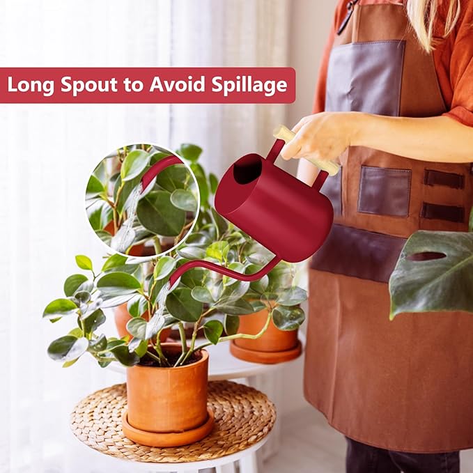 Watering Can Indoor Plants, 35oz Small Stainless Steel Metal Watering Can - Image 3