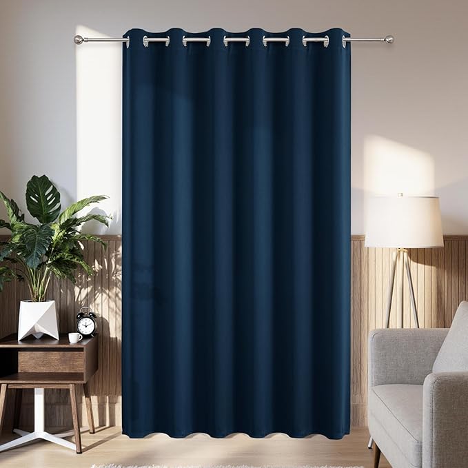 Joydeco Blackout Patio Sliding Door Curtains 84 Inches Long, Grommet Privacy by JOYDECO