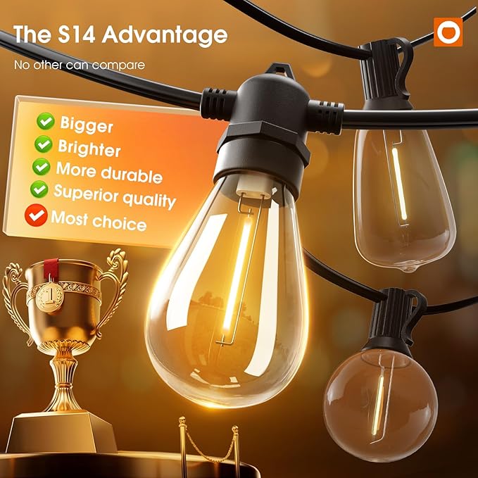 addlon 72FT LED Outdoor String Lights - Image 2