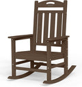 Oversized Outdoor Rocking Chair, HDPE All Weather Resistant Rocking Chairs by Suunyn