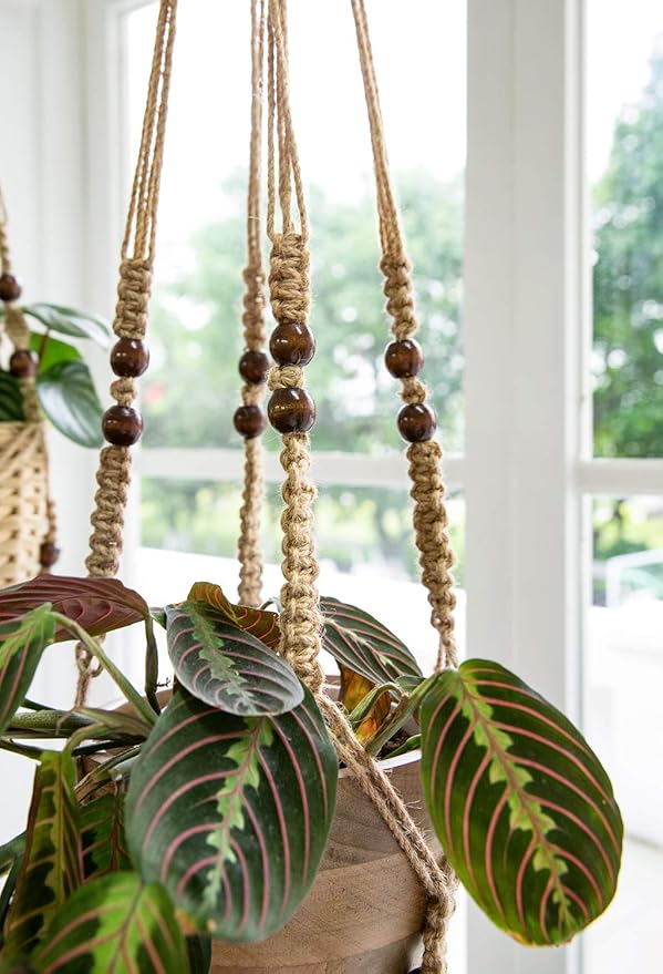 Mkono Macrame Plant Hanger Indoor Jute Hanging Planter Basket - Image 5