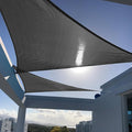 SUNNY GUARD Custom Size 11'x22'x24.6' Triangle Graphite Grey UV Block Sunshade by SUNNYGUARD