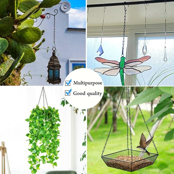YINGFENG 236 Inch Black Metal Hanging Chains and Hanging Basket Hooks Set - Image 4