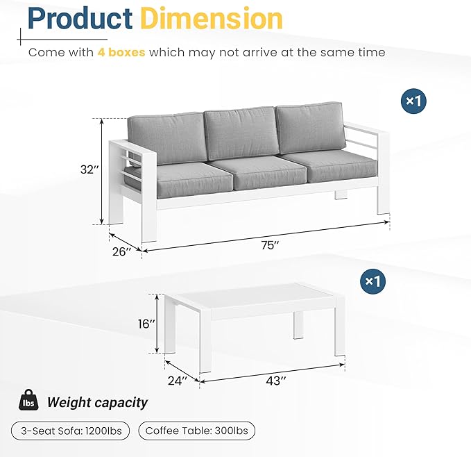 Solaste Aluminum Patio Furniture Set - Image 2