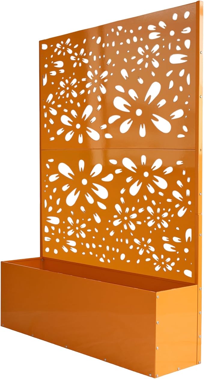 Oakland Living 6 ft. X 4 ft. Orange Freestanding Metal Privacy Screen Room by Oakland+Living