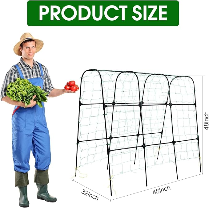 Garden Arch Trellis for Climbing Plants Outdoor, 50x48 inch Cucumber Trellis - Image 4