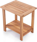 Double Adirondack Side Table, Weather-Resistant Rectangular End Table by VICTORYRELAX