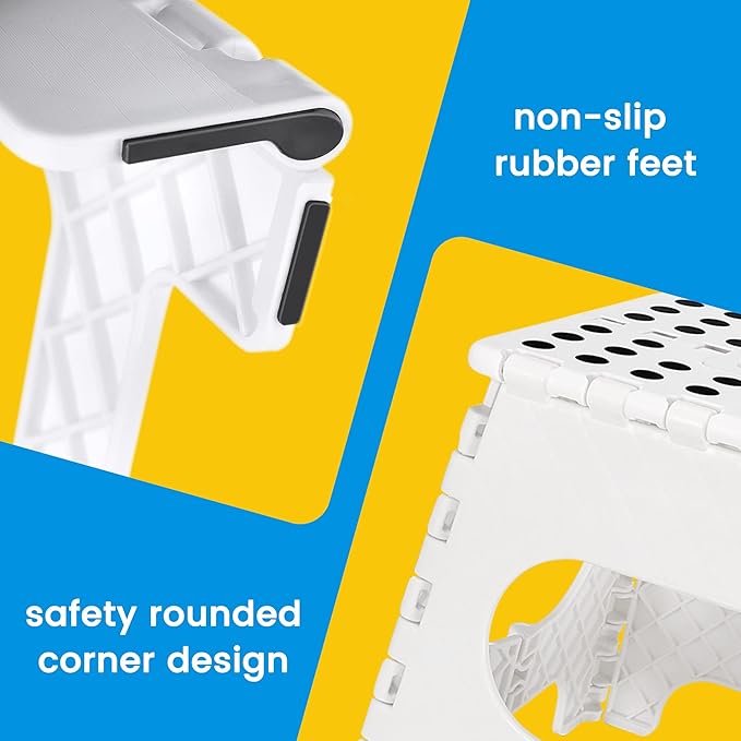 ACSTEP Folding Step Stool for Adults and Kids 11 Height Lightweight Plastic - Image 3