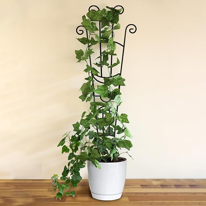 32.6in Plant Trellis for Climbing Plants Indoor, Expandable Large Metal Trellis - Image 8