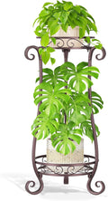 LASZOLA 2 Tier Bronze Metal Plant Stand by LASZOLA