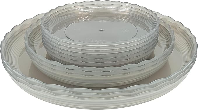12Pcs Clear Plant Saucer, 6 8 10 Inch Durable Plastic Plant Tray, Round Plant by Lifecouldbesointeresting