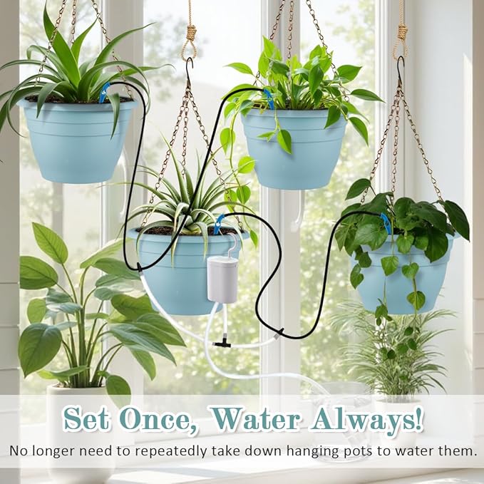 Hanging Planters 10 Inch, Self Watering Hanging Basket - Image 2