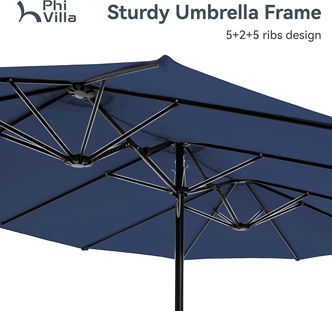PHI VILLA 15ft Large Patio Umbrellas - Image 7