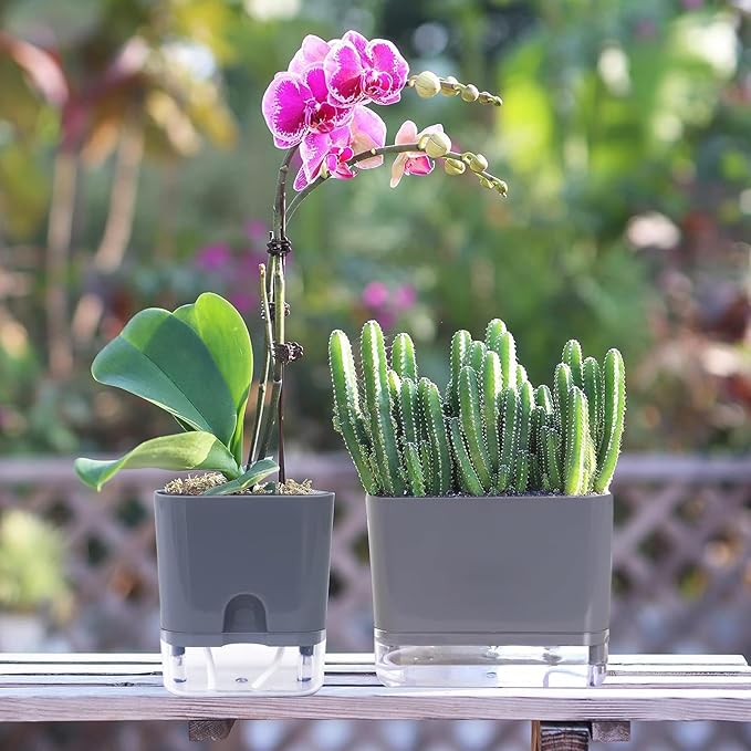 FAMZ Self Watering Pots for Outdoor Plants 4 Pack, Suitable for Indoor and - Image 2