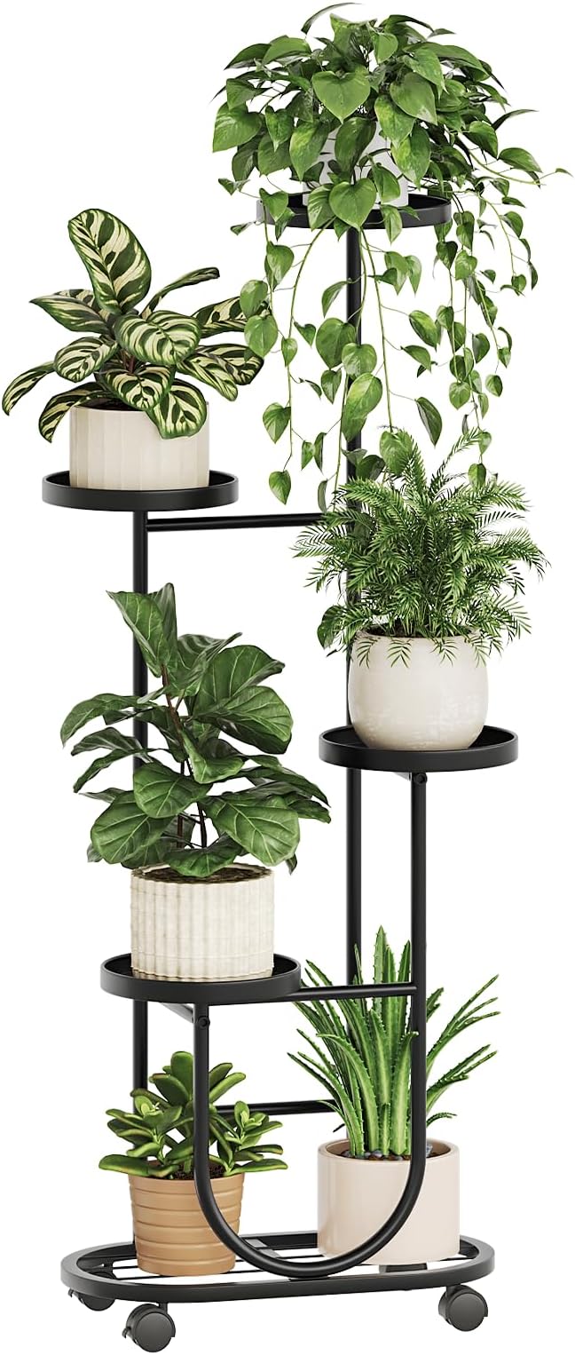 Bamworld Tall Plant Stand Indoor Outdoor Plant Stand - Image 8
