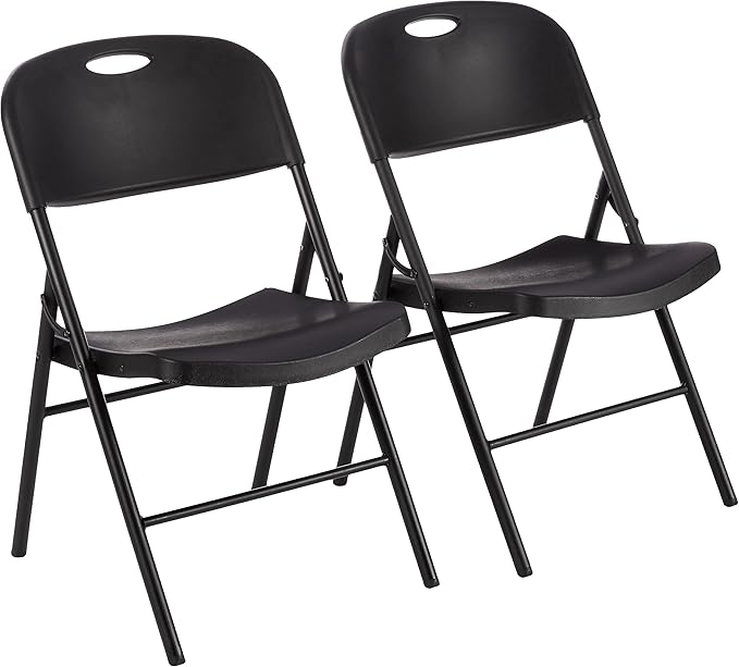 Amazon Basics Portable Folding Plastic Chair, Events Seating, 350-Pound Capacity by AmazonBasics
