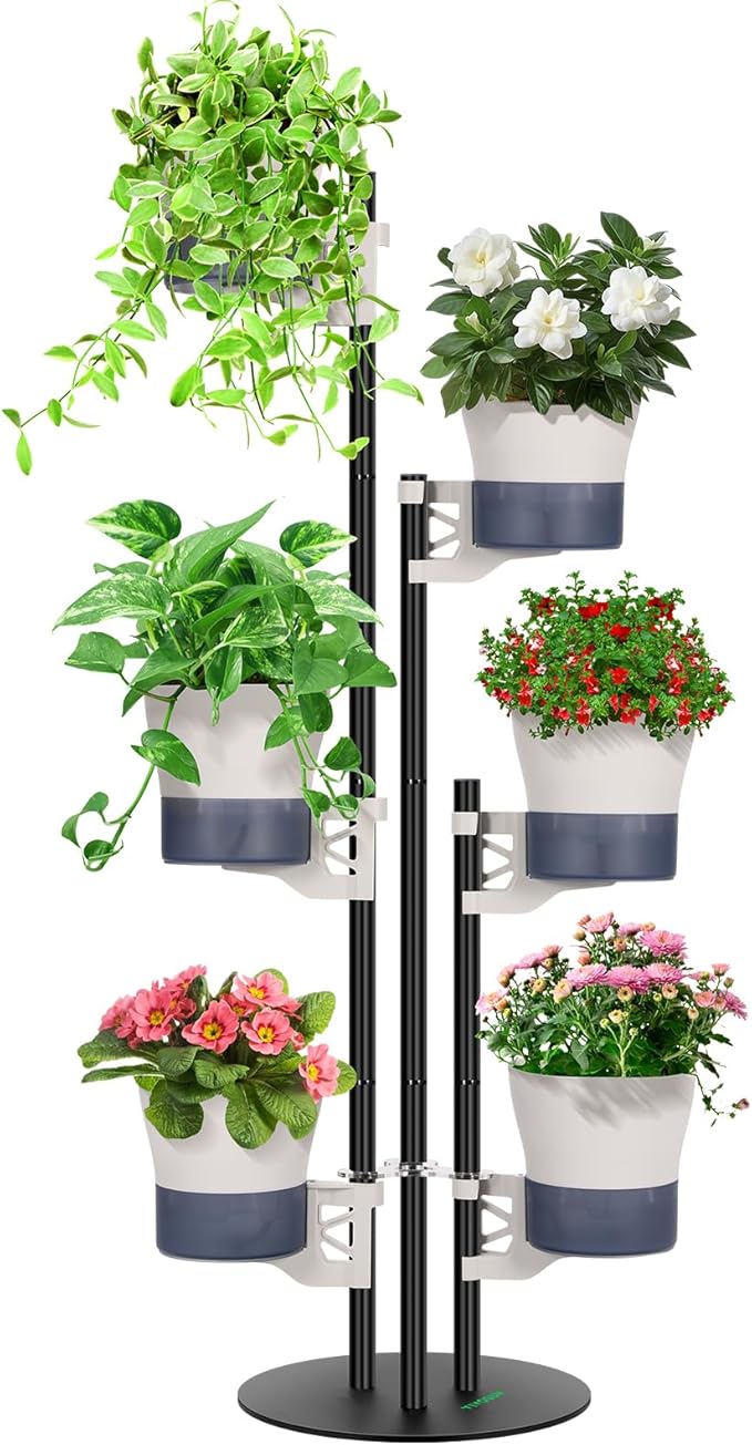 VIVOSUN Metal Plant Stand, 6-Tier Tall Vertical Planter Tower by VIVOSUN