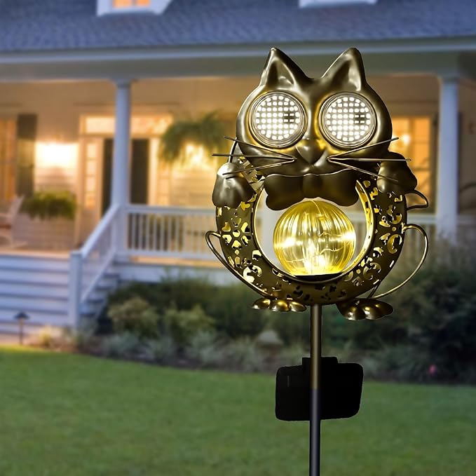 Solar Lights Outdoor Decor, Solar Cat Yard Decorations Outdoor, Garden by Unknown