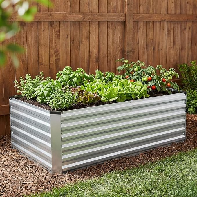 INNO STAGE 6x3x2ft Galvanized Raised Garden Bed, Raised Garden Bed Kit-Metal - Image 6