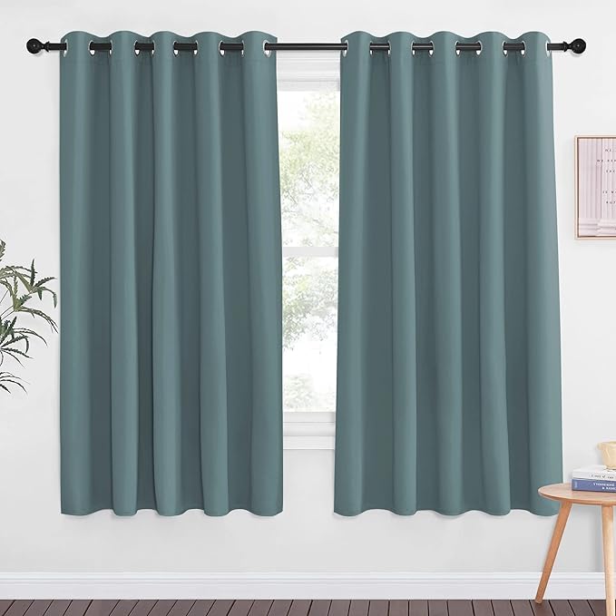 NICETOWN Blackout Greyish Blue Curtain by NICETOWN