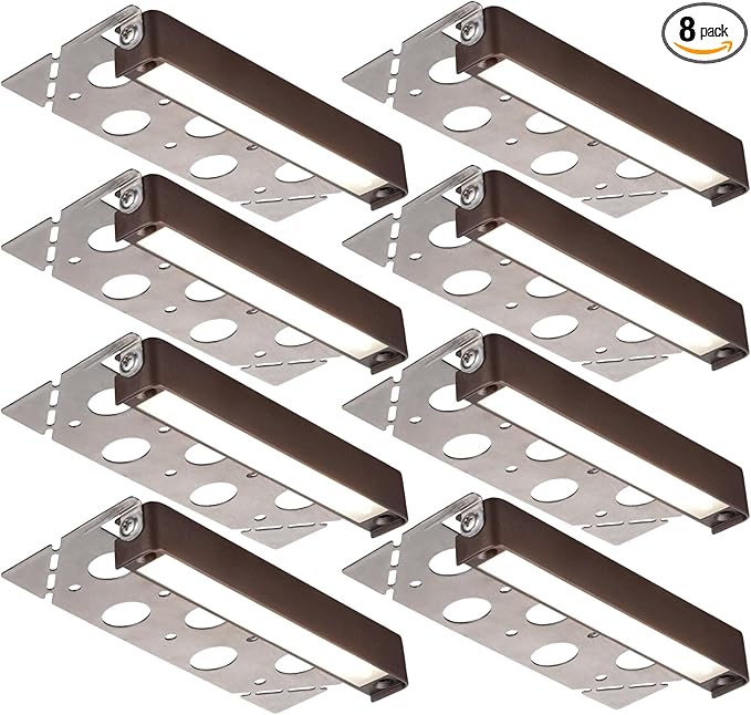 LEONLITE 8-Pack 7 Inch LED Hardscape Lighting, Update Retaining Wall Lights by LEONLITE