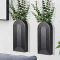 2 Pack Wooden Wall Vase Set by Dnnnii