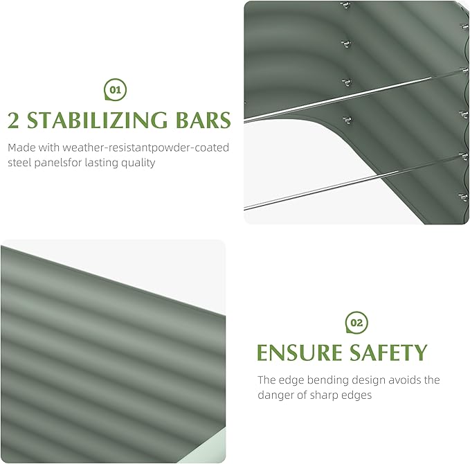 Galvanized Raised Garden Bed, Outdoor Planter Bed, Metal Planter Box - Image 4