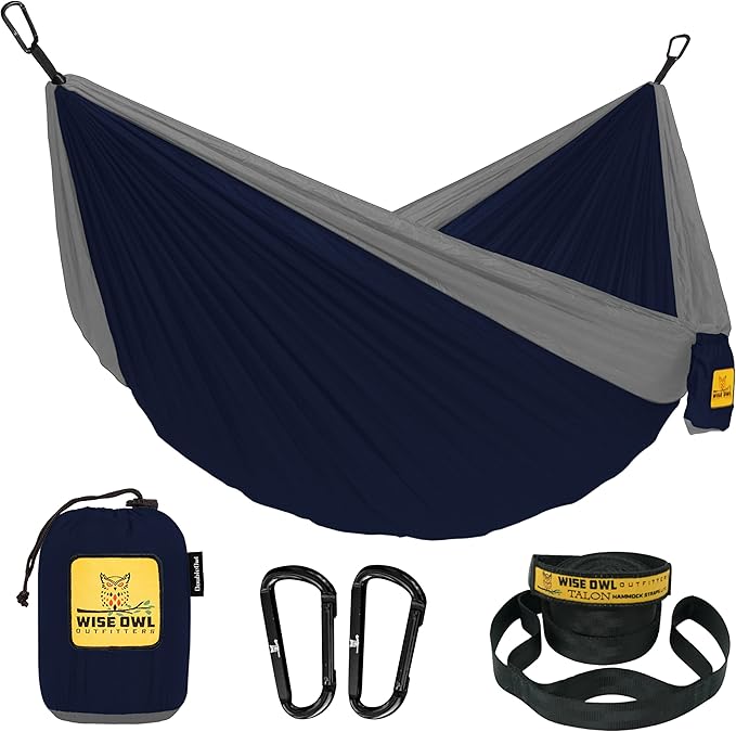 Wise Owl Outfitters Camping Hammock – 500lbs Portable Hammock by WiseOwlOutfitters