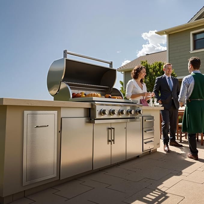 VEVOR Outdoor Kitchen Trash Drawer, 11.81" W x 19.6" D x 23.62" H Interior - Image 2