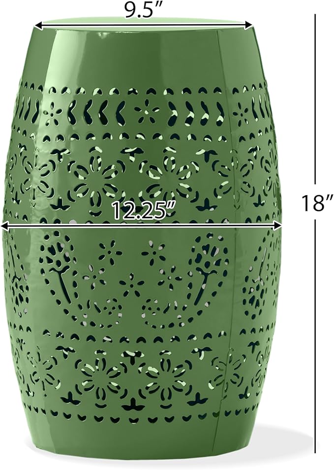 Christopher Knight Home Zoey Small Outdoor Side Table, Lace Cut Iron End Table - Image 2